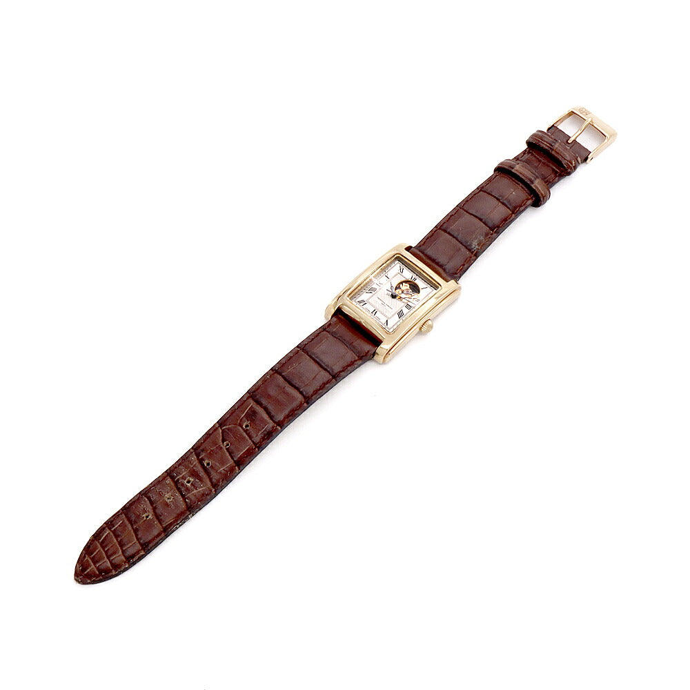 内部点検済 FREDERIQUE CONSTANT フレデリックコンスタント クラシック カレ ハートビート 30m防水 シルバー SS ステンレス YGP イエローゴールド 純正ベルト 純正尾錠 メンズ 自動巻き【6ヶ月保証】【腕時計】【中古】