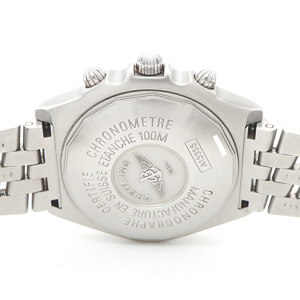 BREITLING ブライトリング クロスウィンド レーシング クロノグラフ A13355 デイト 100m防水 シルバー SS ステンレス メンズ 自動巻き 【6ヶ月保証】【腕時計】【中古】