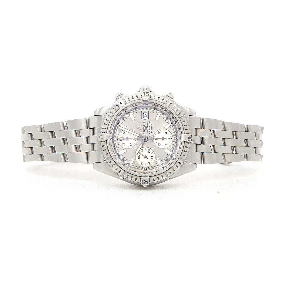 BREITLING ブライトリング クロスウィンド レーシング クロノグラフ A13355 デイト 100m防水 シルバー SS ステンレス メンズ 自動巻き 【6ヶ月保証】【腕時計】【中古】
