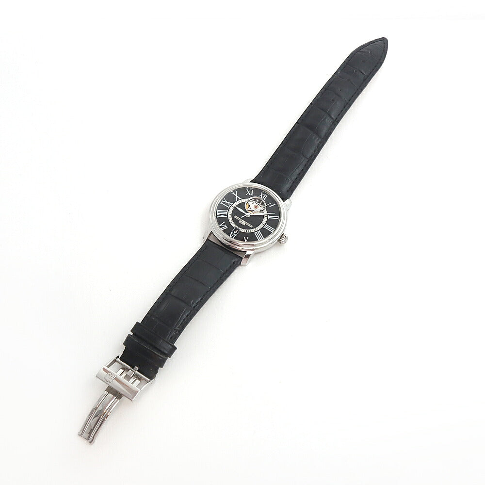 FREDERIQUE CONSTANT フレデリックコンスタント クラシック ハートビート FC-303/310X3P4/5/6 オープンハート デイト 裏スケ 黒 ブラック SS ステンレス 純正ベルト 純正尾錠 メンズ 自動巻き 【6ヶ月保証】【腕時計】【中古】