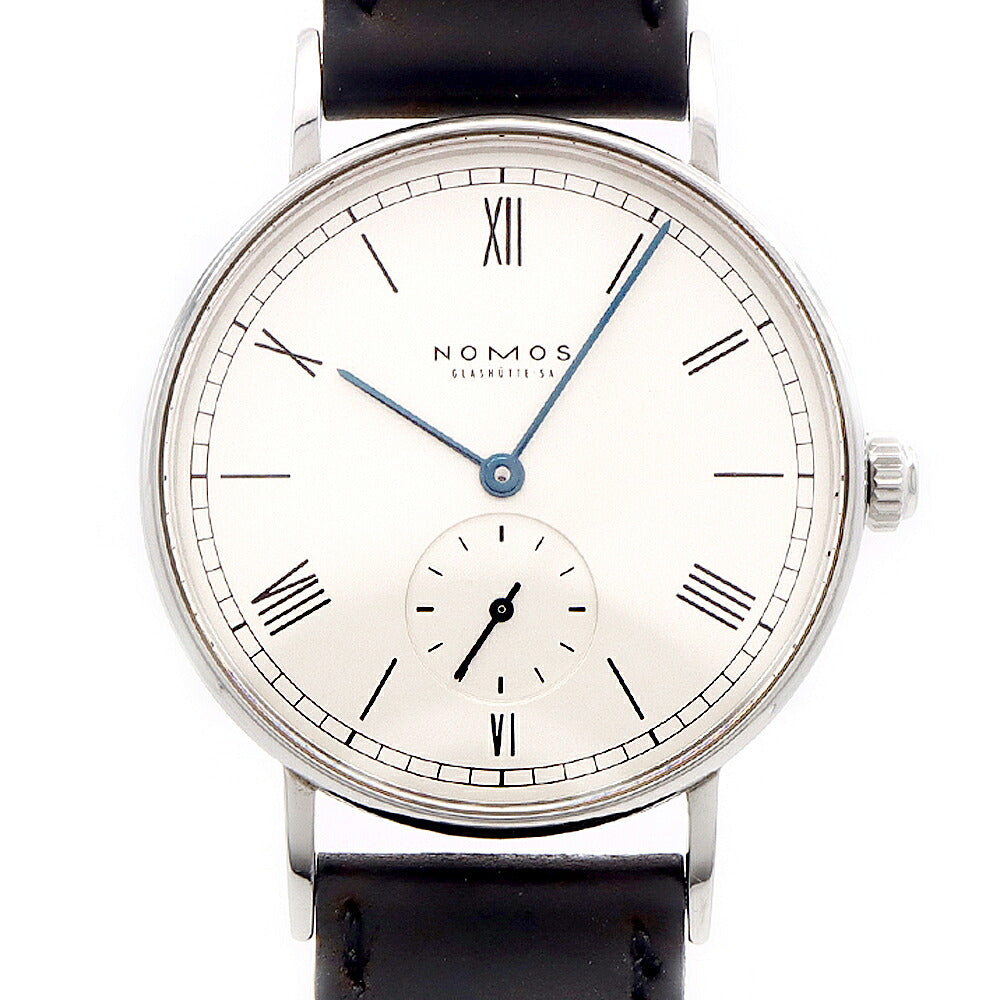 NOMOS ノモス ラドウィッグ 30m防水 裏スケ スモールセコンド シルバー SS ステンレス 純正ベルト 純正尾錠 メンズ 手巻き【6ヶ月保証】【腕時計】【中古】