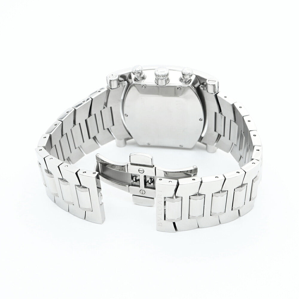 BVLGARI ブルガリ アショーマ クロノグラフ AA48SCH スモールセコンド デイト グレー SS ステンレス メンズ 自動巻き【6ヶ月保証】【腕時計】【中古】