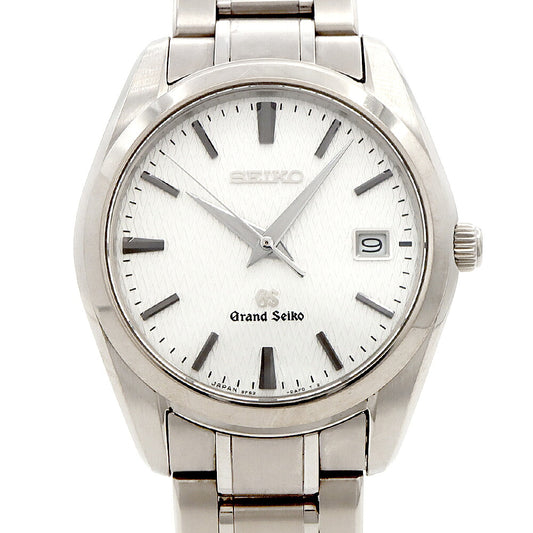 電池交換済 SEIKO セイコー GS グランドセイコー ヘリテージコレクション 9F62-0AE0 SBGX067 デイト 100m防水 シルバー Ti チタン メンズ クォーツ【6ヶ月保証】【腕時計】【中古】