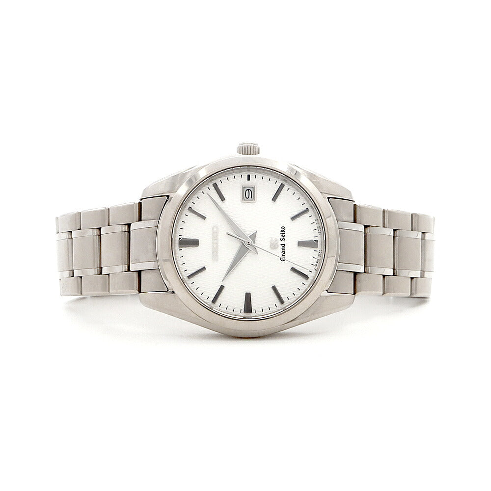 電池交換済 SEIKO セイコー GS グランドセイコー ヘリテージコレクション 9F62-0AE0 デイト 100m防水 シルバー Ti チタン メンズ クォーツ【6ヶ月保証】【腕時計】【中古】
