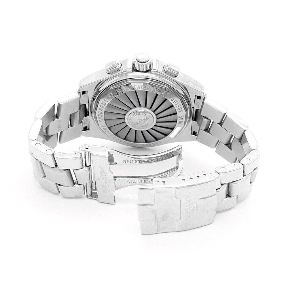 電池交換済 BREITLING ブライトリング B-1 クロノグラフ A68362 デイト 50m防水 青 ブルー SS ステンレス メンズ デジアナ クォーツ B1【6ヶ月保証】【腕時計】【中古】
