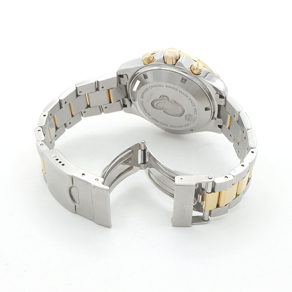 TAG Heuer タグホイヤー アクアレーサー クロノグラフ CAF2120 デイト スモールセコンド 300m防水 シルバー SS ステンレス YGP イエローゴールド コンビ メンズ 自動巻き【6ヶ月保証】【腕時計】【中古】