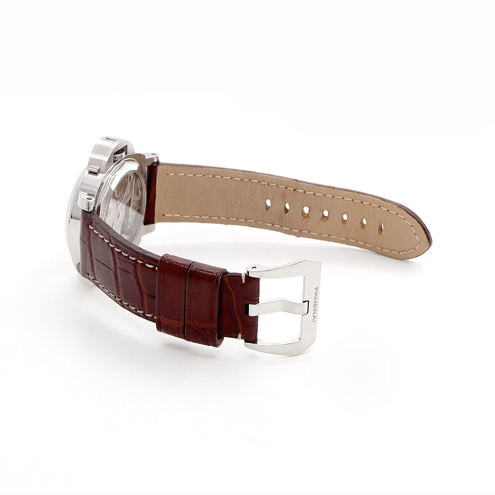 PANERAI パネライ ルミノール ベース レフトハンド PAM00219 300ｍ防水 裏スケ 黒 ブラック SS ステンレス 純正ベルト 純正尾錠 メンズ 手巻き【6ヶ月保証】【腕時計】【中古】