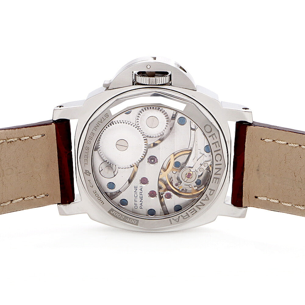 PANERAI パネライ ルミノール ベース レフトハンド PAM00219 300ｍ防水 裏スケ 黒 ブラック SS ステンレス 純正ベルト 純正尾錠 メンズ 手巻き【6ヶ月保証】【腕時計】【中古】