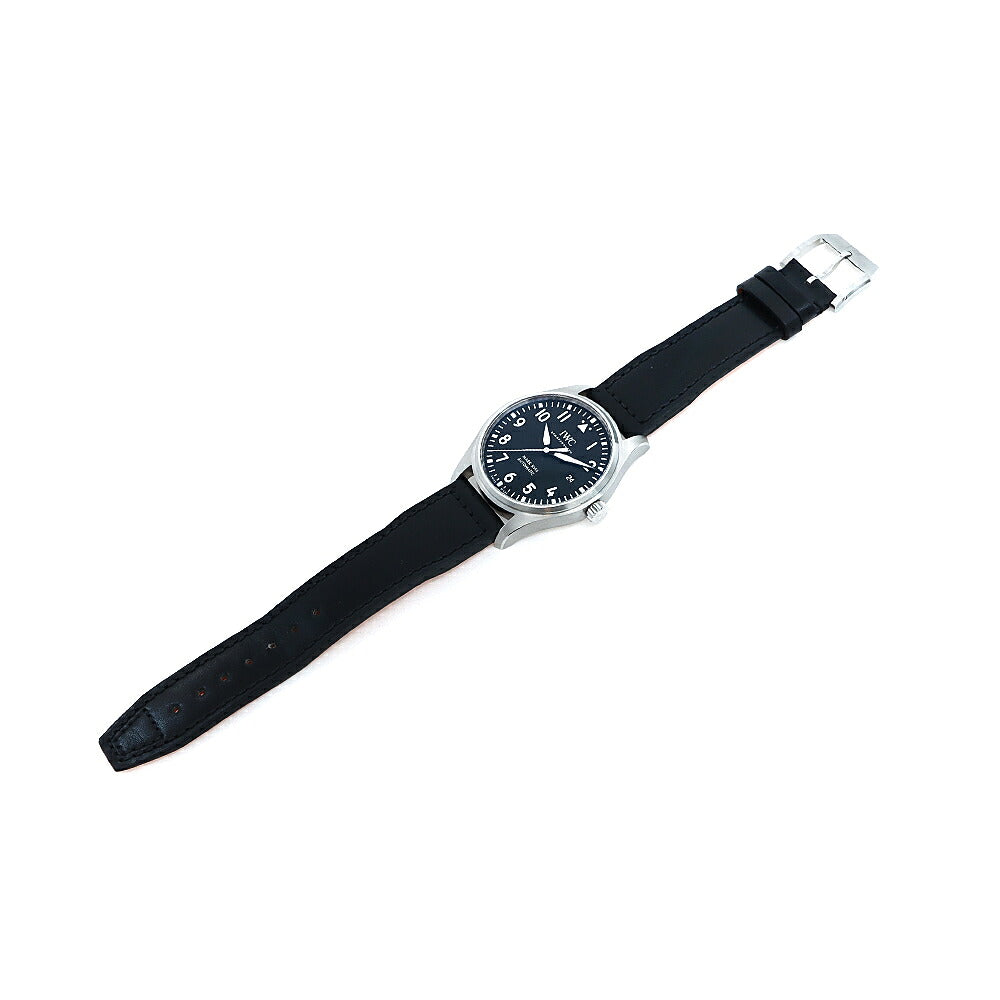 IWC インターナショナルウォッチカンパニー パイロットウォッチ マークXVIII IW327001 デイト 60m防水 黒 ブラック SS ステンレス 純正ベルト 純正尾錠 メンズ 自動巻き【6ヶ月保証】【腕時計】【中古】