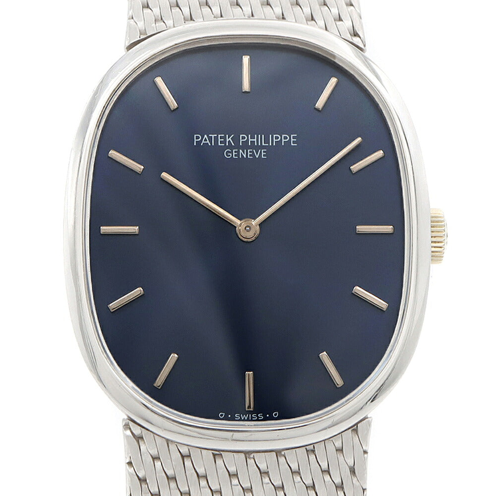 PATEK PHILIPPE パテック フィリップ ゴールデン エリプス 3748/1 紺 ネイビー シグマダイヤル K18WG ホワイトゴールド メンズ レディース 手巻き 【6ヶ月保証】【腕時計】【中古】