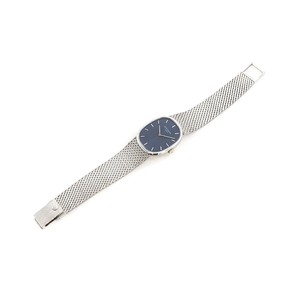 PATEK PHILIPPE パテック フィリップ ゴールデン エリプス 3748/1 紺 ネイビー シグマダイヤル K18WG ホワイトゴールド メンズ レディース 手巻き 【6ヶ月保証】【腕時計】【中古】