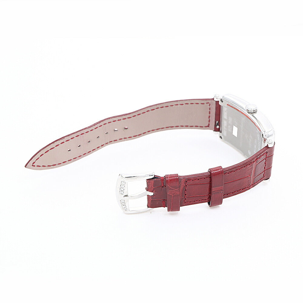 電池交換済 FRANCK MULLER フランクミュラー ロングアイランド 2重ダイヤベゼル ダイヤ文字盤 952QZ ダイヤモンド SS ステンレス アフターダイヤ レディース クォーツ【6ヶ月保証】【中古】【腕時計】