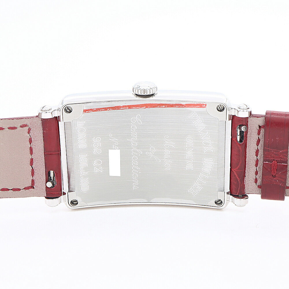 電池交換済 FRANCK MULLER フランクミュラー ロングアイランド 2重ダイヤベゼル ダイヤ文字盤 952QZ ダイヤモンド SS ステンレス アフターダイヤ レディース クォーツ【6ヶ月保証】【中古】【腕時計】