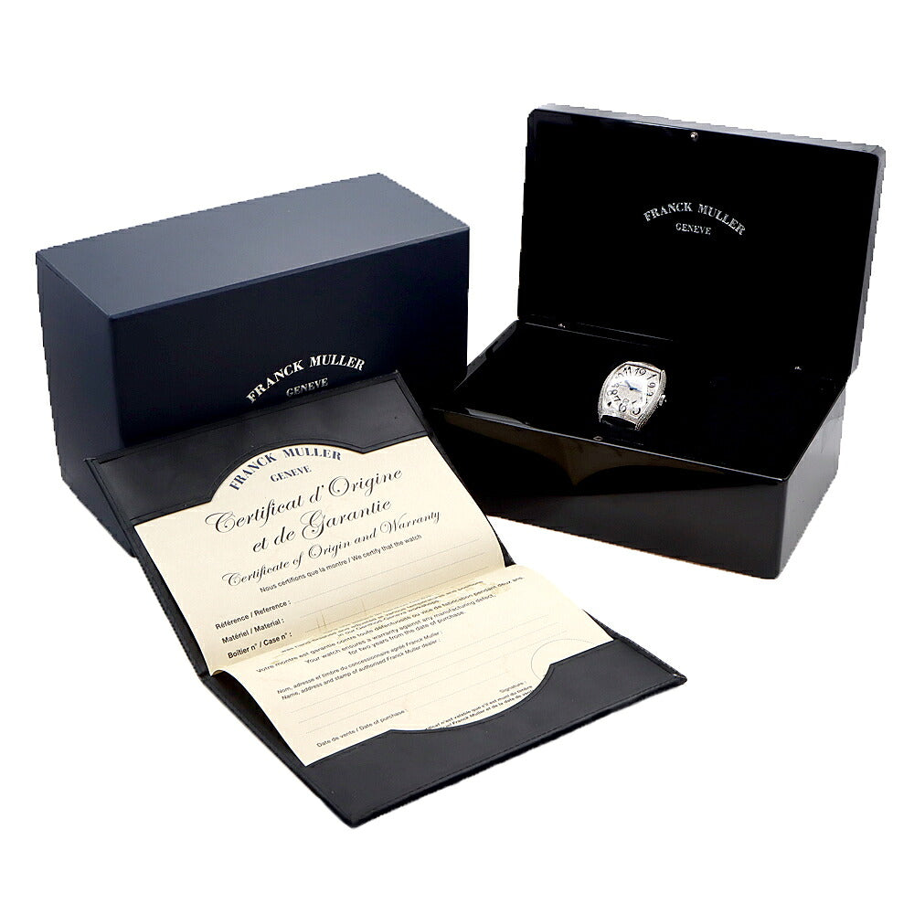 FRANCK MULLER フランクミュラー トノーカーベックス ダイヤベゼル ダイヤ文字盤 8880BSCDT ダイヤモンド デイト SS ステンレス アフターダイヤ メンズ 自動巻き【6ヶ月保証】【中古】【腕時計】