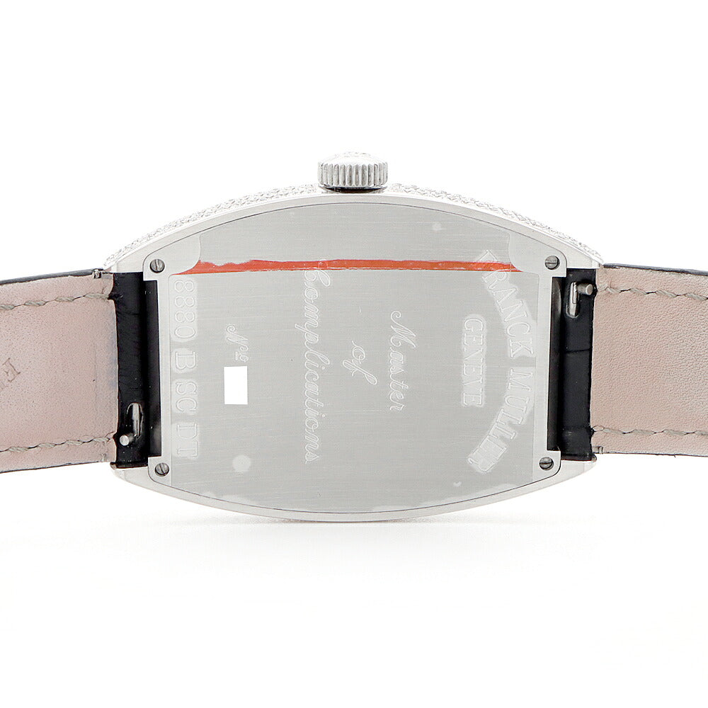 FRANCK MULLER フランクミュラー トノーカーベックス ダイヤベゼル ダイヤ文字盤 8880BSCDT ダイヤモンド デイト SS ステンレス アフターダイヤ メンズ 自動巻き【6ヶ月保証】【中古】【腕時計】