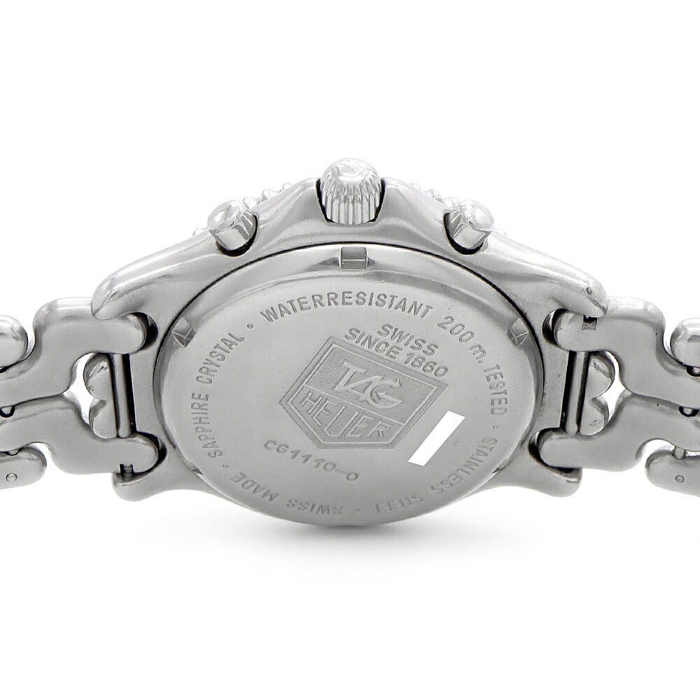 電池交換済 TAG Heuer タグホイヤー S/el セル プロフェッショナル200 クロノグラフ CG1110 デイト 200m防水 黒 ブラック SS ステンレス メンズ クォーツ【6ヶ月保証】【腕時計】【中古】