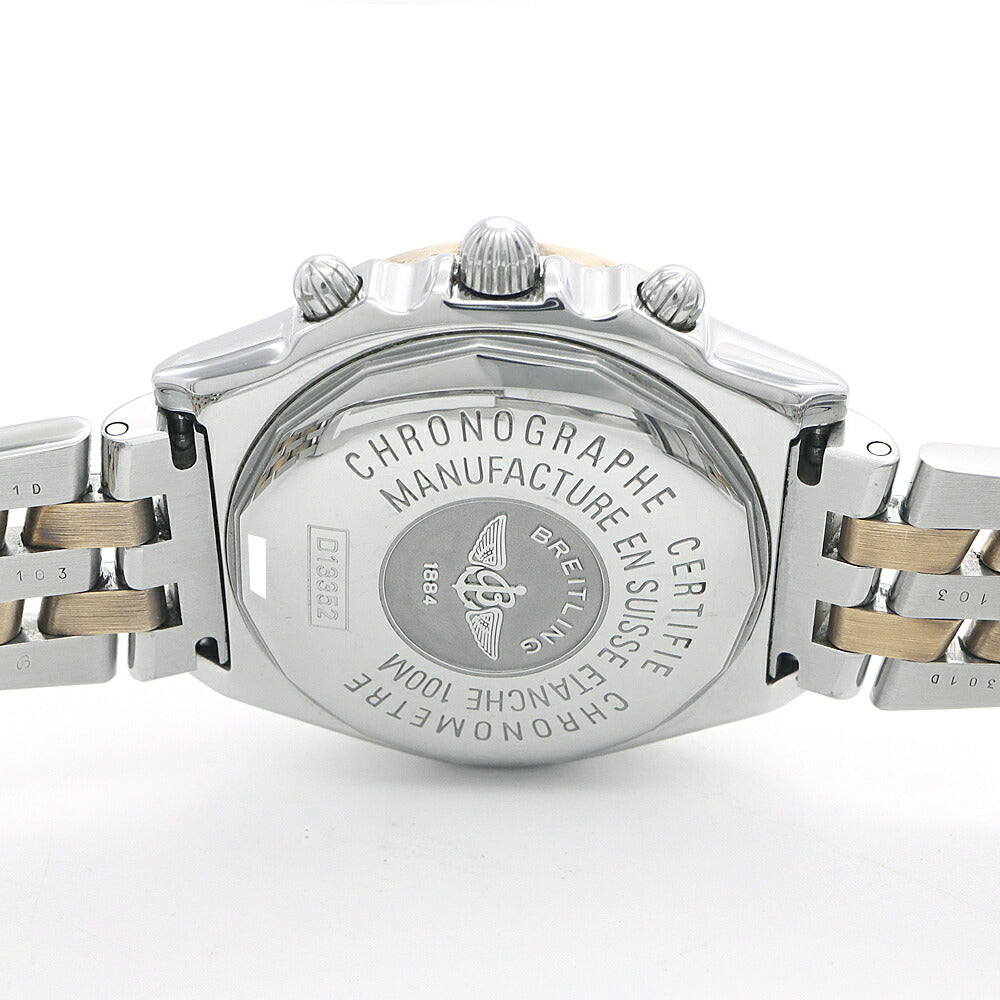 BREITLING ブライトリング クロノマット D13352 クロノグラフ デイト 100m防水 青 ブルー ゴールド K18YG イエローゴールド SS ステンレス コンビ メンズ 自動巻き【6ヶ月保証】【腕時計】【中古】