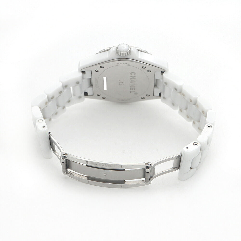 CHANEL シャネル J12 365 H4345 ダイヤモンド 11Pダイヤ 100m防水 デイト スモールセコンド シルバー CE セラミック SS ステンレス コンビ メンズ レディース ボーイズ 自動巻き【6ヶ月保証】【腕時計】【中古】