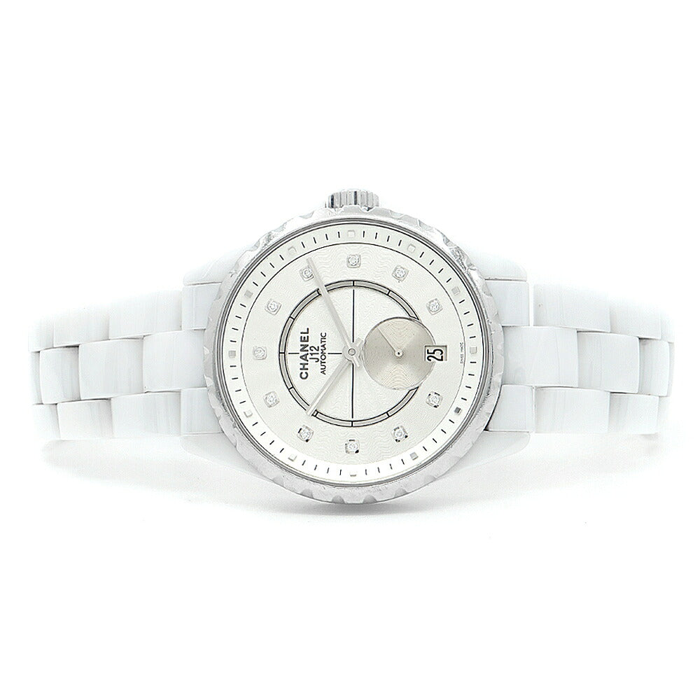 CHANEL シャネル J12 365 H4345 ダイヤモンド 11Pダイヤ 100m防水 デイト スモールセコンド シルバー CE セラミック SS ステンレス コンビ メンズ レディース ボーイズ 自動巻き【6ヶ月保証】【腕時計】【中古】
