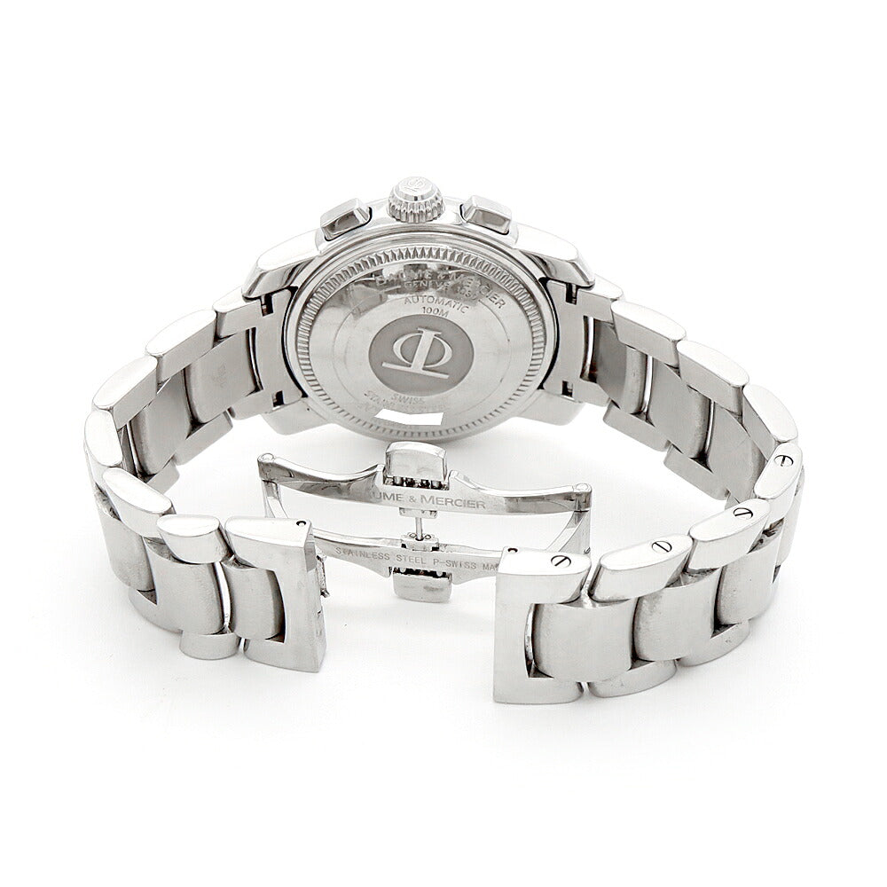BAUME＆MERCIER ボーム&メルシェ ケープランド クロノグラフ MV045216 デイト 100m防水 シルバー SS ステンレス メンズ 自動巻き【6ヶ月保証】【腕時計】【中古】