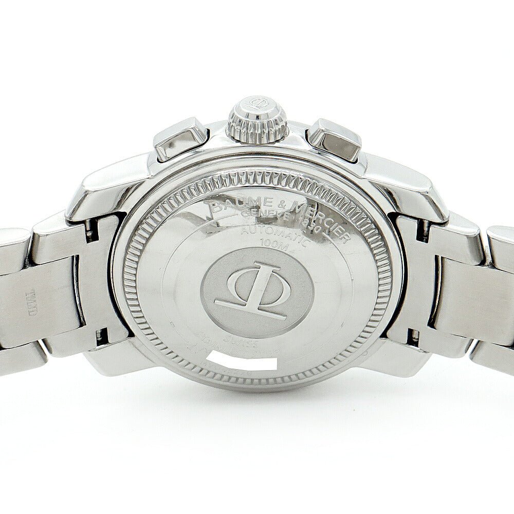 BAUME＆MERCIER ボーム&メルシェ ケープランド クロノグラフ MV045216 デイト 100m防水 シルバー SS ステンレス メンズ 自動巻き【6ヶ月保証】【腕時計】【中古】
