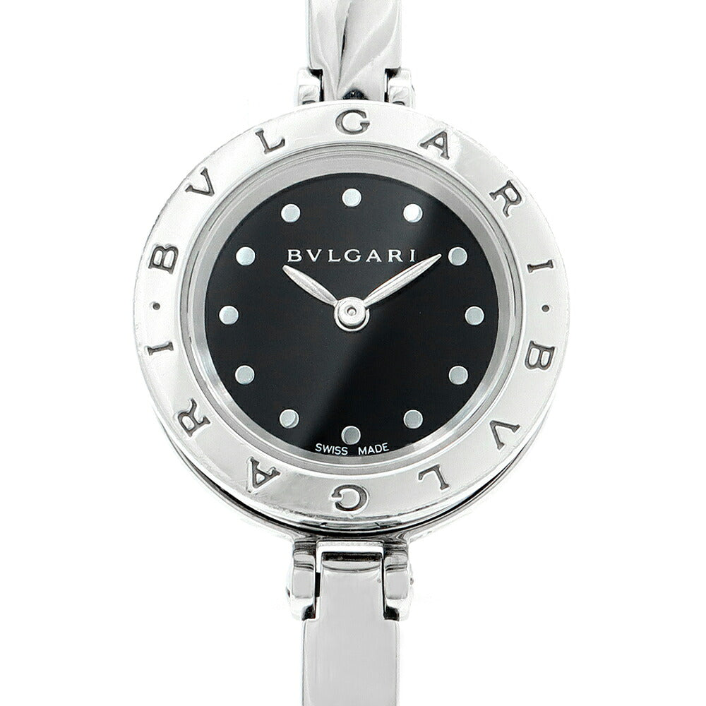 電池交換済 BVLGARI ブルガリ B-zero1 ビーゼロワン BZ23S 黒 ブラック SS ステンレス レディース クォーツ【6ヶ月保証】【腕時計】【中古】