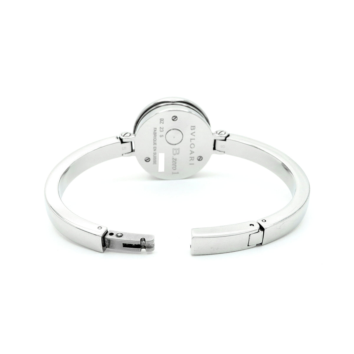 電池交換済 BVLGARI ブルガリ B-zero1 ビーゼロワン BZ23S 黒 ブラック SS ステンレス レディース クォーツ【6ヶ月保証】【腕時計】【中古】