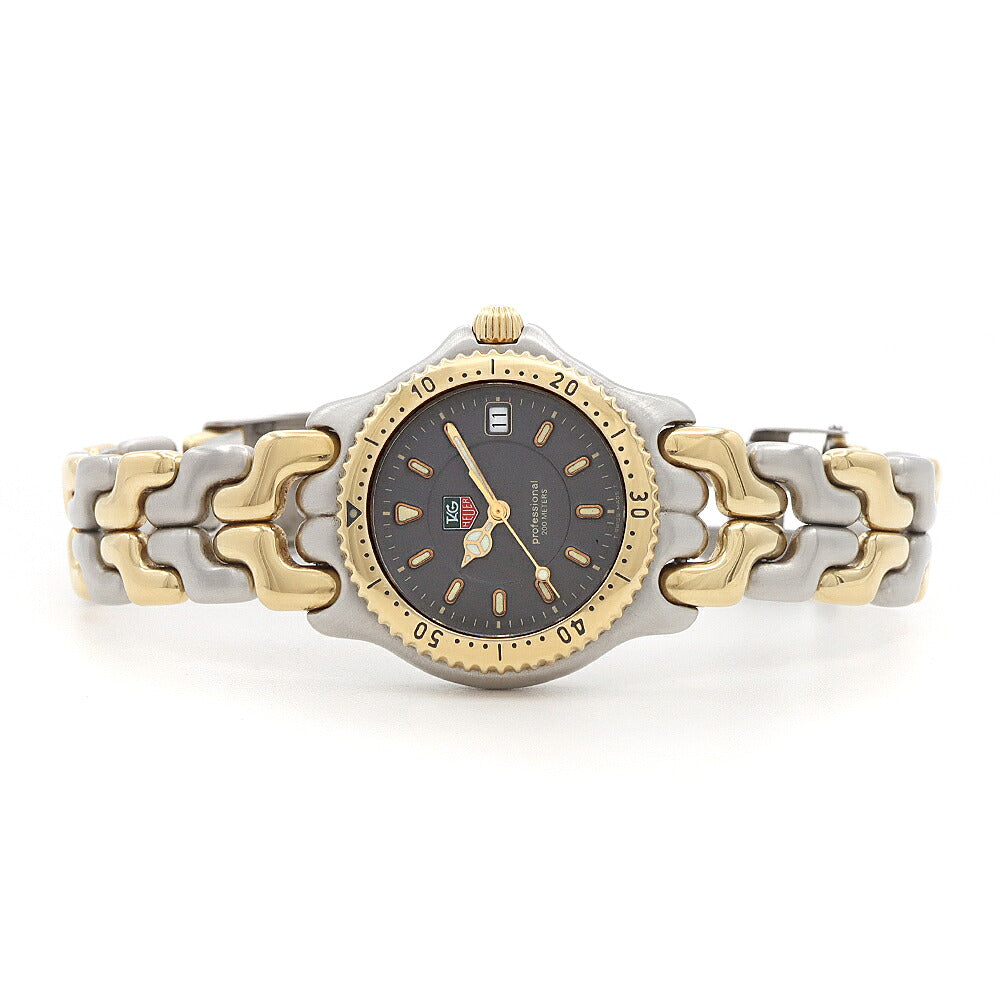 電池交換済 TAG Heuer タグホイヤー S/el セル プロフェッショナル WG1220 K0 デイト 200m防水 グレー SS ステンレス YGP イエローゴールド コンビ メンズ レディース ボーイズ クォーツ【6ヶ月保証】【腕時計】【中古】