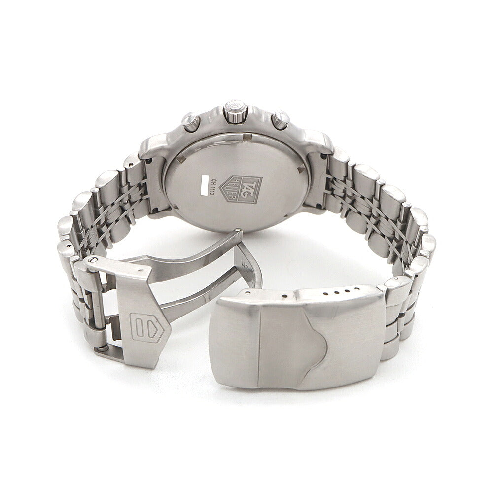 電池交換済 TAG Heuer タグホイヤー 6000シリーズ プロフェッショナル クロノグラフ CH1113 BA0675 スモールセコンド デイト 200m防水 黒 ブラック SS ステンレス メンズ クォーツ【6ヶ月保証】【腕時計】【中古】