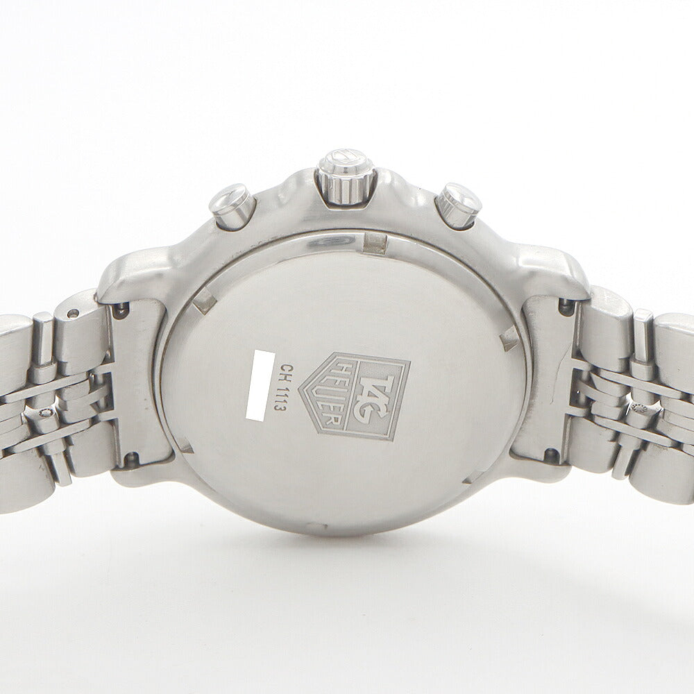 電池交換済 TAG Heuer タグホイヤー 6000シリーズ プロフェッショナル クロノグラフ CH1113 BA0675 スモールセコンド デイト 200m防水 黒 ブラック SS ステンレス メンズ クォーツ【6ヶ月保証】【腕時計】【中古】