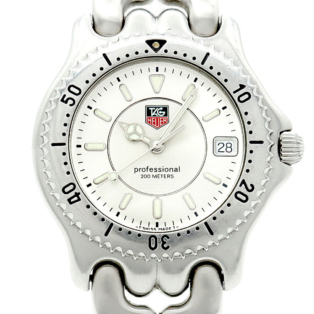電池交換済 TAG Heuer タグホイヤー S/el セル プロフェッショナル WG111B デイト 200m防水 シルバー SS ステンレス メンズ クォーツ【6ヶ月保証】【腕時計】【中古】