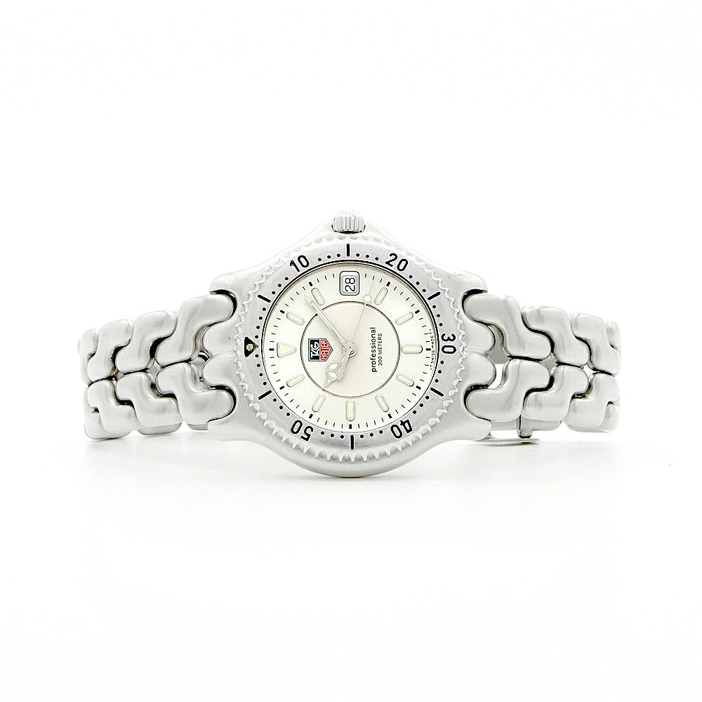 電池交換済 TAG Heuer タグホイヤー S/el セル プロフェッショナル WG111B デイト 200m防水 シルバー SS ステンレス メンズ クォーツ【6ヶ月保証】【腕時計】【中古】