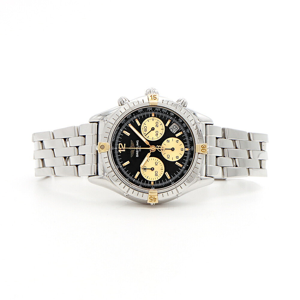 BREITLING ブライトリング クロノコックピット B30012 クロノグラフ スモールセコンド デイト 100m防水 黒 ブラック SS ステンレス メンズ レディース ボーイズ 自動巻き【6ヶ月保証】【腕時計】【中古】