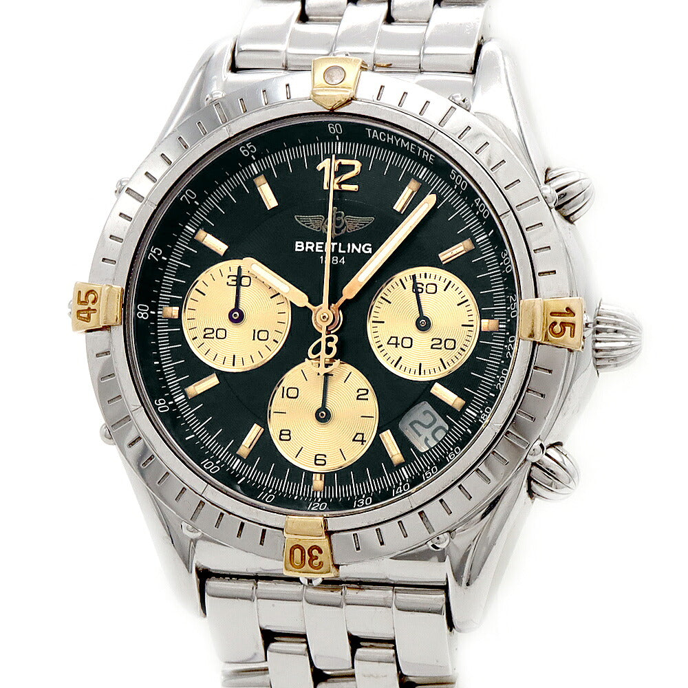 BREITLING ブライトリング クロノコックピット B30012 クロノグラフ スモールセコンド デイト 100m防水 黒 ブラック SS ステンレス メンズ レディース ボーイズ 自動巻き【6ヶ月保証】【腕時計】【中古】