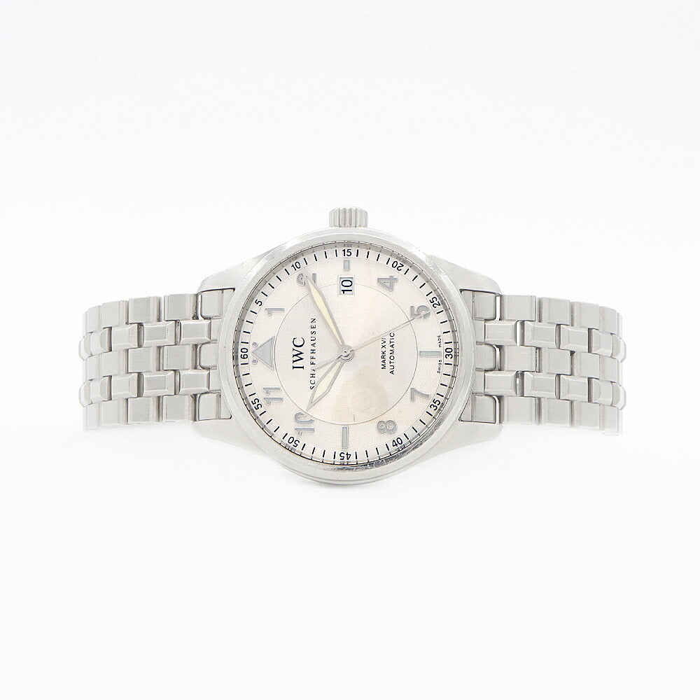 IWC インターナショナルウォッチカンパニー パイロットウォッチ スピットファイア マークXVI IW325505 デイト 60m防水 シルバー SS ステンレス メンズ 自動巻き【6ヶ月保証】【腕時計】【中古】