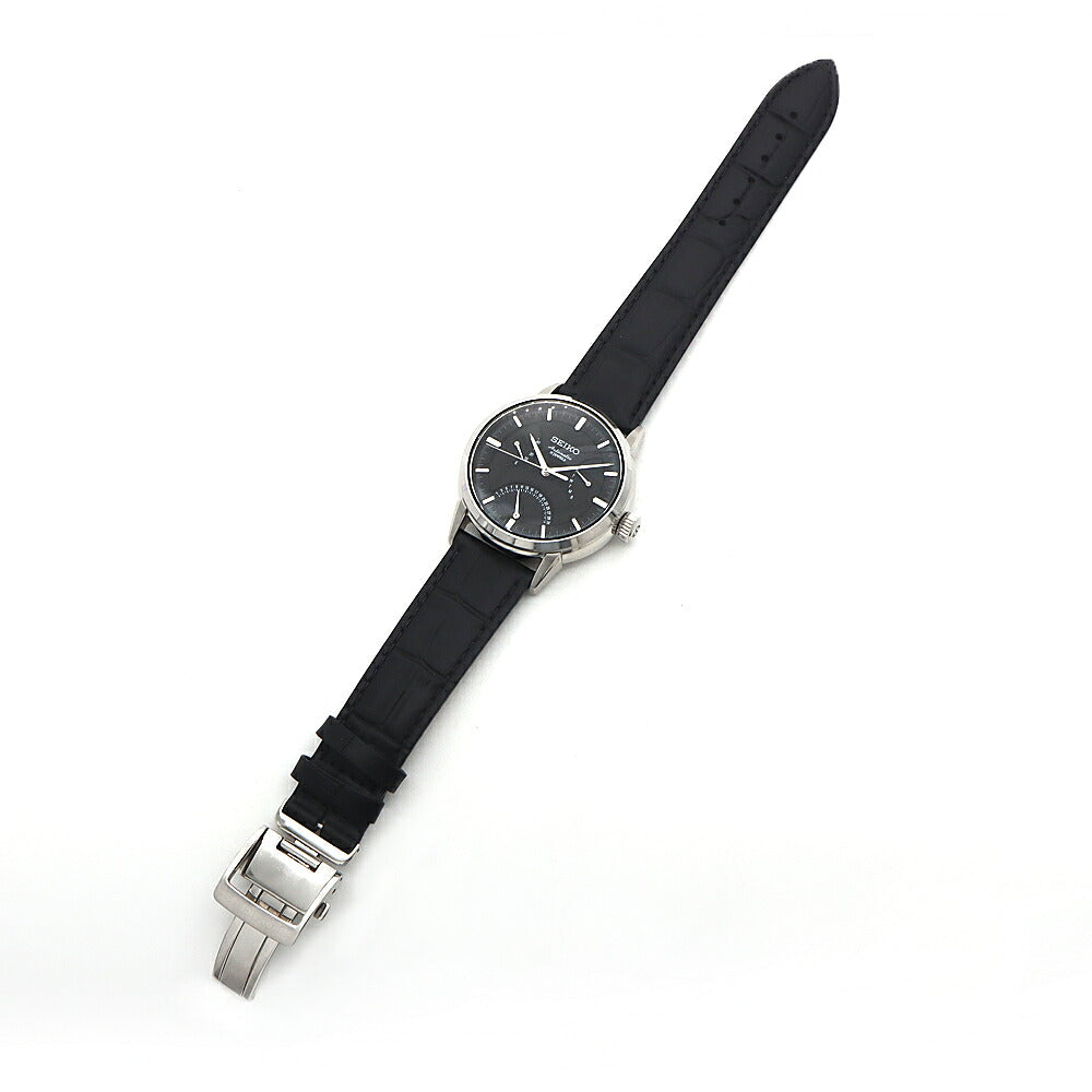 SEIKO セイコー プレザージュ レトログラード 6R24-00C0 SARD005 パワーリザーブ 100m防水 デイデイト 裏スケ 黒 ブラック SS ステンレス 純正尾錠 メンズ 自動巻き プレサージュ【6ヶ月保証】【腕時計】【中古】