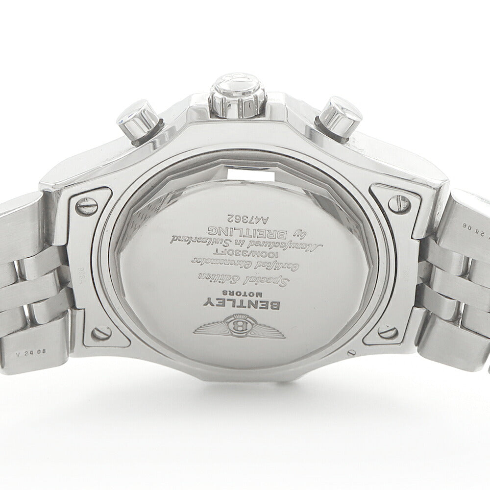 BREITLING ブライトリング ベントレー GMT クロノグラフ A47362 100m防水 デイト スモールセコンド 黒 ブラック SS ステンレス メンズ 自動巻き【自社保証6ヶ月】【腕時計】【中古】