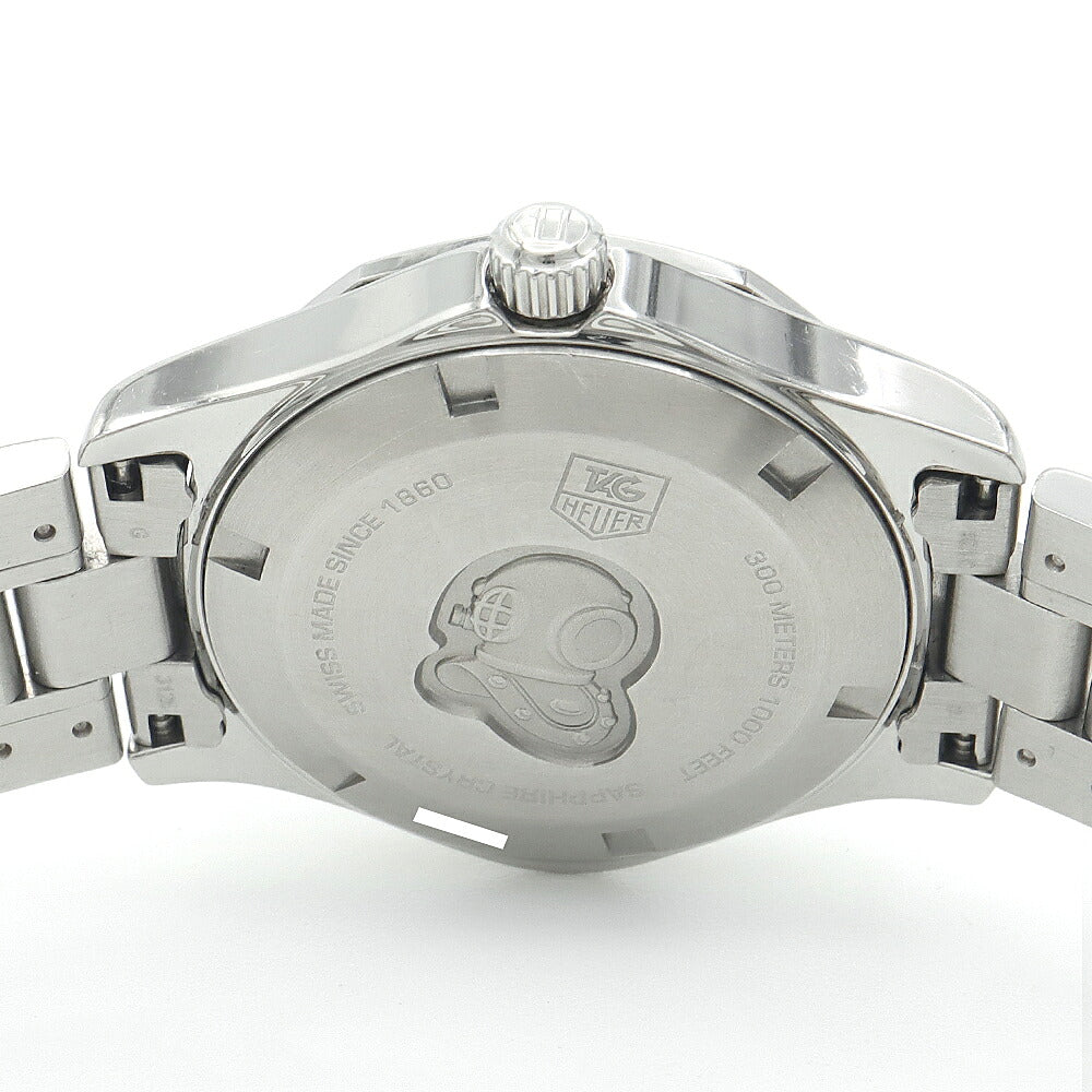 電池交換済 TAG Heuer タグホイヤー アクアレーサー WAF1311 デイト 300m防水 白 ホワイトシェル SS ステンレス メンズ レディース ボーイズ クォーツ【6ヶ月保証】【腕時計】【中古】