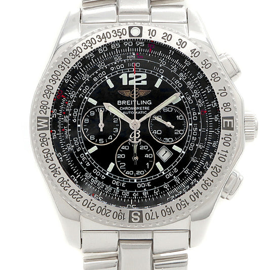 BREITLING ブライトリング B-2 プロフェッショナル クロノグラフ A42362 100m防水 デイト スモールセコンド 黒 ブラック SS ステンレス メンズ 自動巻き【6ヶ月保証】【腕時計】【中古】
