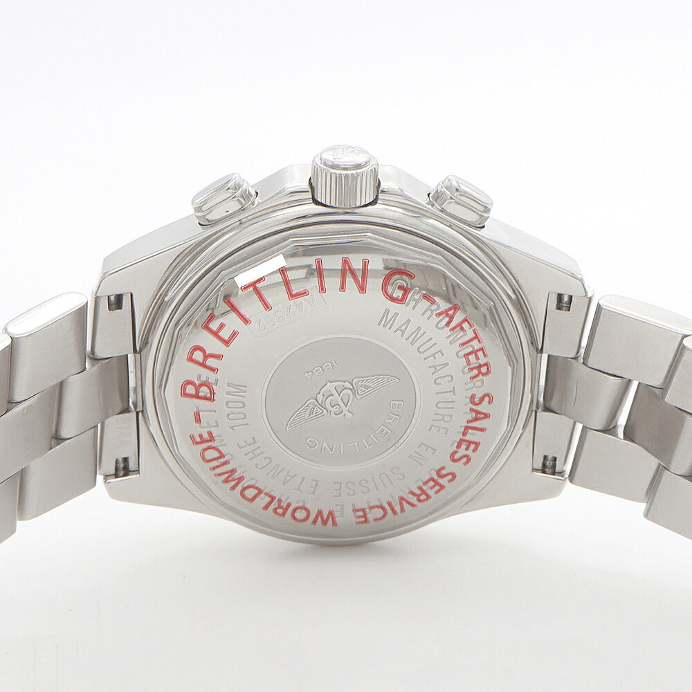 BREITLING ブライトリング B-2 プロフェッショナル クロノグラフ A42362 100m防水 デイト スモールセコンド 黒 ブラック SS ステンレス メンズ 自動巻き【6ヶ月保証】【腕時計】【中古】