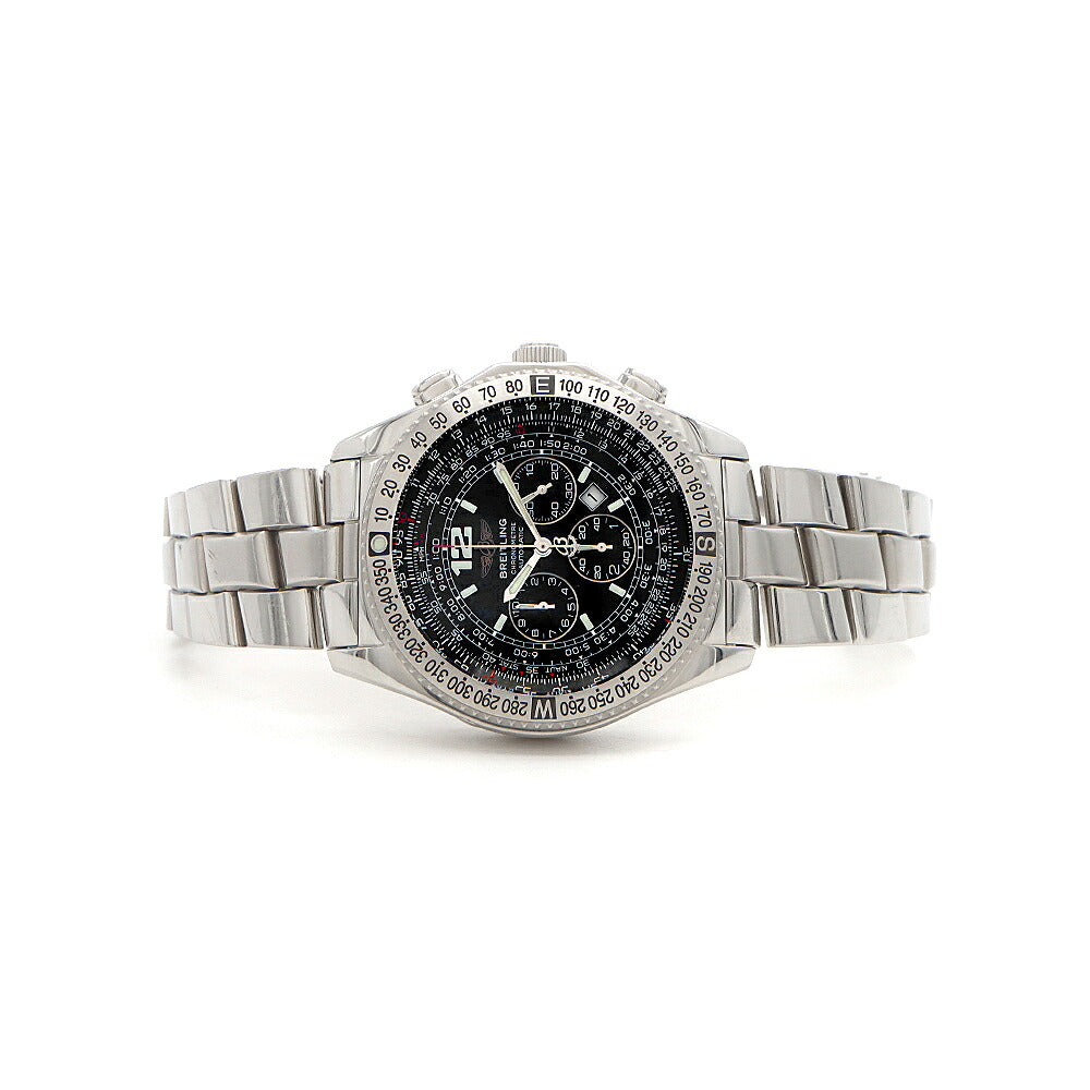 BREITLING ブライトリング B-2 プロフェッショナル クロノグラフ A42362 100m防水 デイト スモールセコンド 黒 ブラック SS ステンレス メンズ 自動巻き【6ヶ月保証】【腕時計】【中古】
