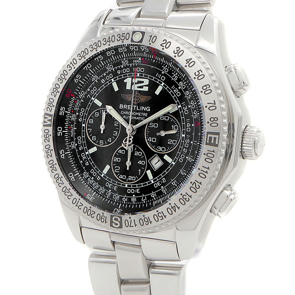 BREITLING ブライトリング B-2 プロフェッショナル クロノグラフ A42362 100m防水 デイト スモールセコンド 黒 ブラック SS ステンレス メンズ 自動巻き【6ヶ月保証】【腕時計】【中古】