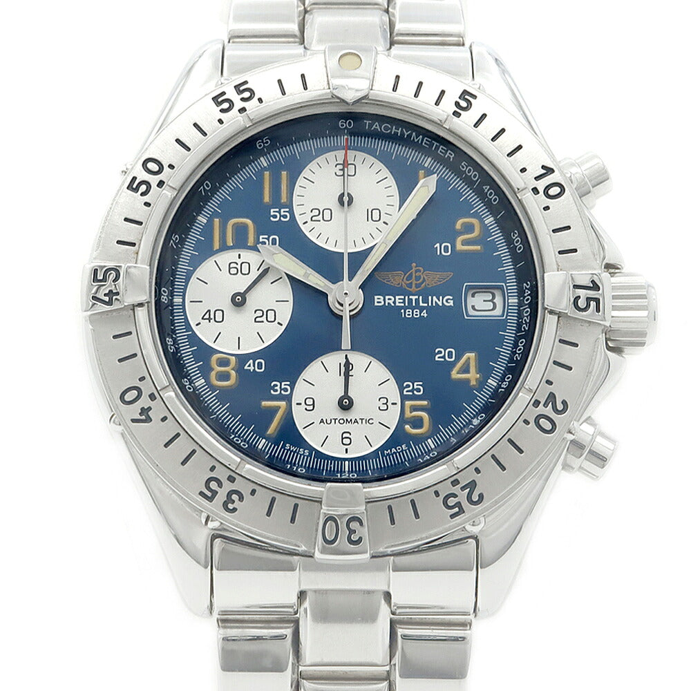 BREITLING ブライトリング コルト クロノグラフ A13035 A13035.1 100m防水 スモールセコンド デイト 青 ブルー SS ステンレス メンズ 自動巻き【6ヶ月保証】【腕時計】【中古】
