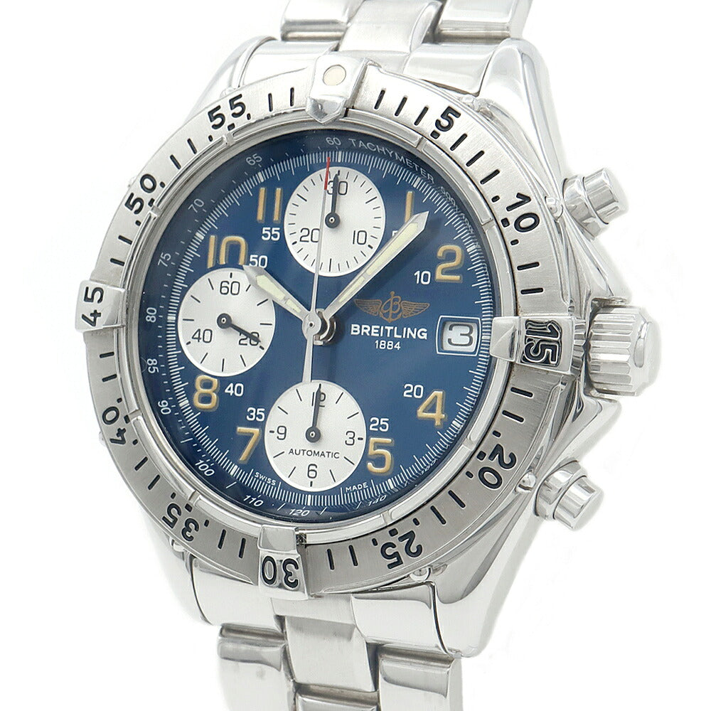 BREITLING ブライトリング コルト クロノグラフ A13035 A13035.1 100m防水 スモールセコンド デイト 青 ブルー SS ステンレス メンズ 自動巻き【6ヶ月保証】【腕時計】【中古】