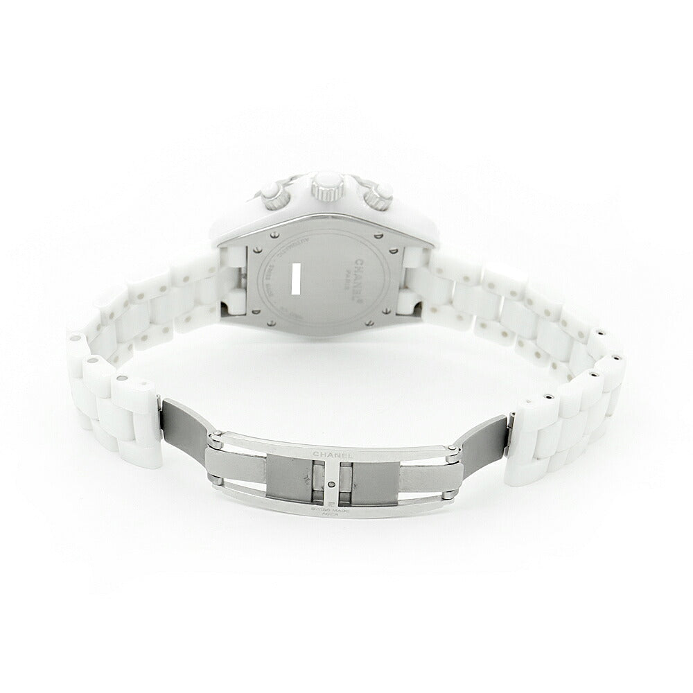 CHANEL シャネル J12 41mm クロノグラフ 2重ダイヤベゼル H1007 デイト 200m防水 白 ホワイト CE セラミック SS ステンレス アフターダイヤ メンズ 自動巻き【6ヶ月保証】【腕時計】【中古】