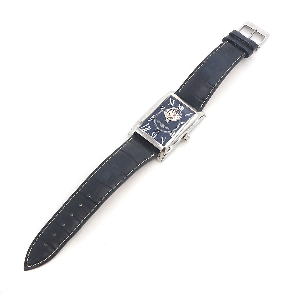 FREDERIQUE CONSTANT フレデリックコンスタント カレ ハートビート FC-303/310/315X4C4/5/6 デイト 30m防水 裏スケ 紺 ネイビー SS ステンレス 純正ベルト 純正尾錠 メンズ 自動巻き【6ヶ月保証】【腕時計】【中古】