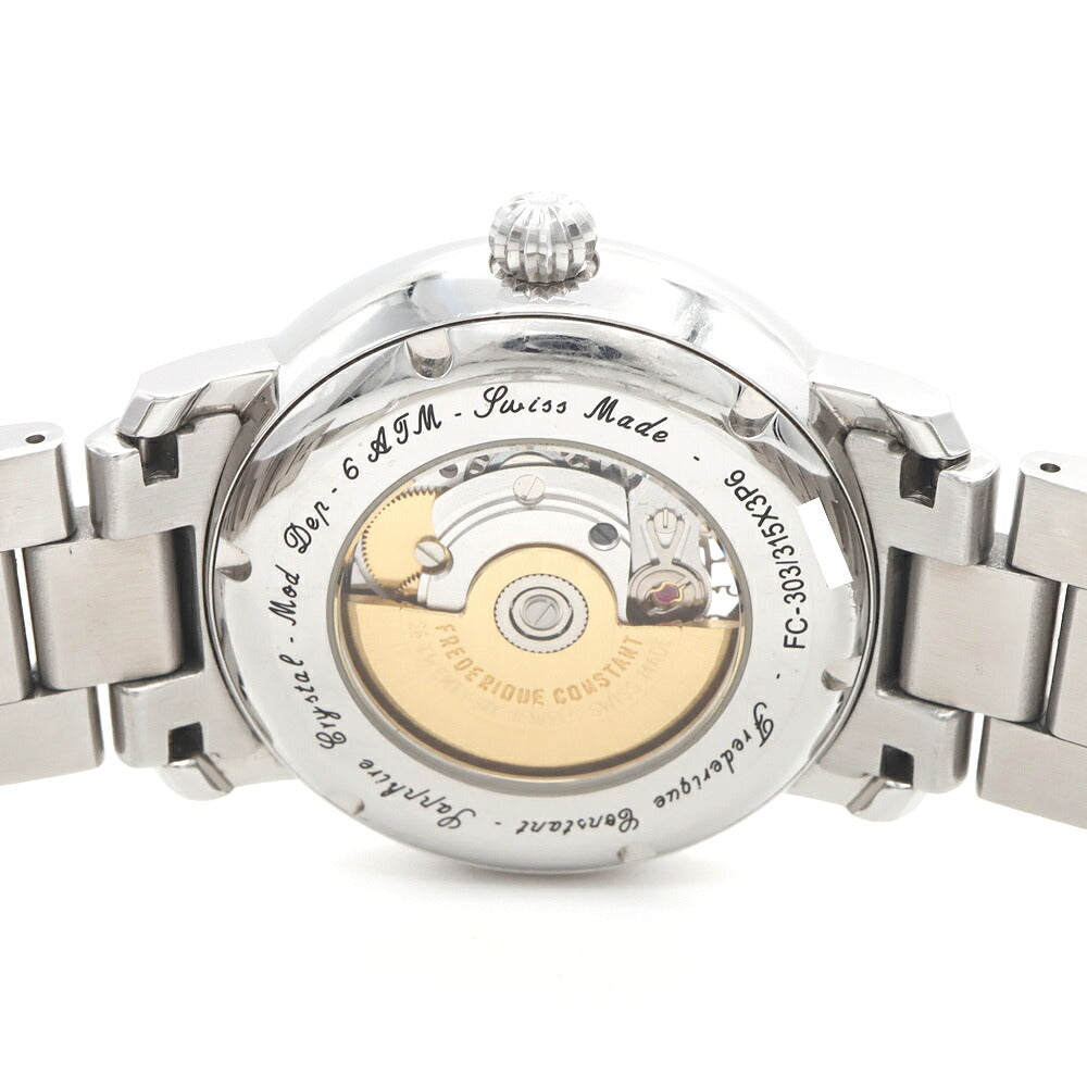 FREDERIQUE CONSTANT フレデリックコンスタント クラシック ハートビート FC-303/315X3P6 オープンハート デイト 裏スケ シルバー SS ステンレス メンズ 自動巻き【6ヶ月保証】【腕時計】【中古】