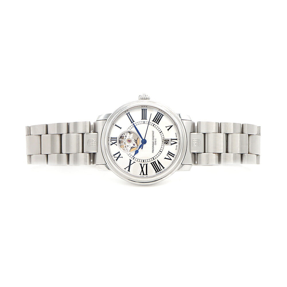 FREDERIQUE CONSTANT フレデリックコンスタント クラシック ハートビート FC-303/315X3P6 オープンハート デイト 裏スケ シルバー SS ステンレス メンズ 自動巻き【6ヶ月保証】【腕時計】【中古】