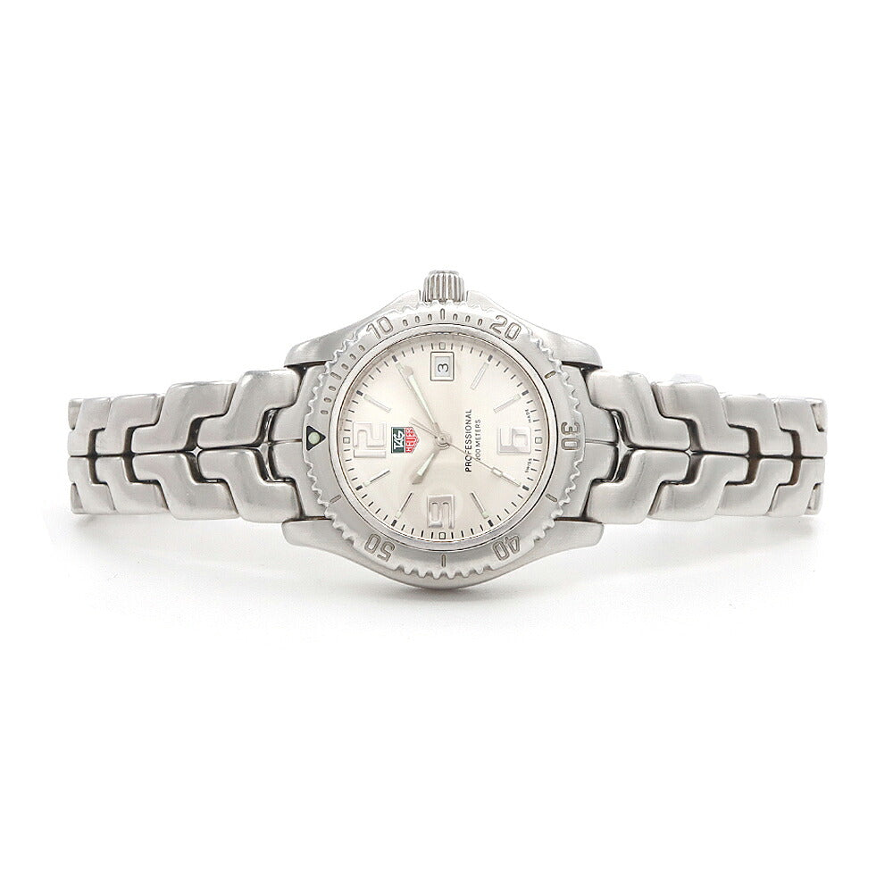 電池交換済 TAG Heuer タグホイヤー リンク プロフェッショナル WT1212 デイト 200m防水 シルバー SS ステンレス メンズ クォーツ【6ヶ月保証】【腕時計】【中古】