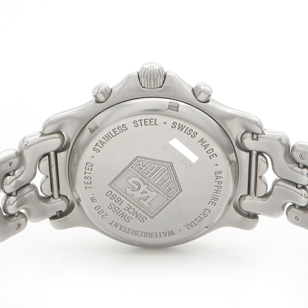 電池交換済 TAG Heuer タグホイヤー S/el セル プロフェッショナル クロノグラフ CG1115 デイト 200m防水 グレー SS ステンレス メンズ クォーツ【6ヶ月保証】【腕時計】【中古】
